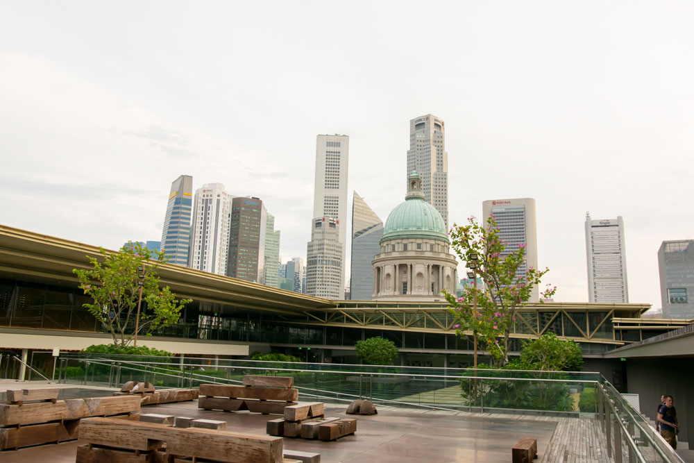 ナショナルギャラリーシンガポールの屋上のルーフガーデンギャラリー