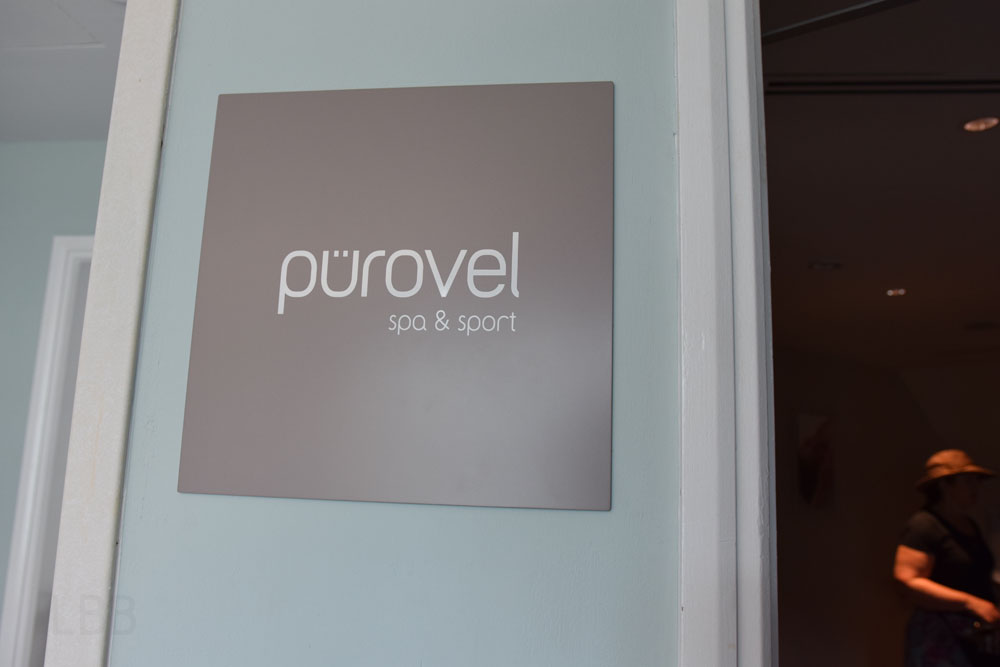 アメニティにも使われているブランド名：purovelという名前のスパ＆リゾートという場所に、更衣室とジムはあります！