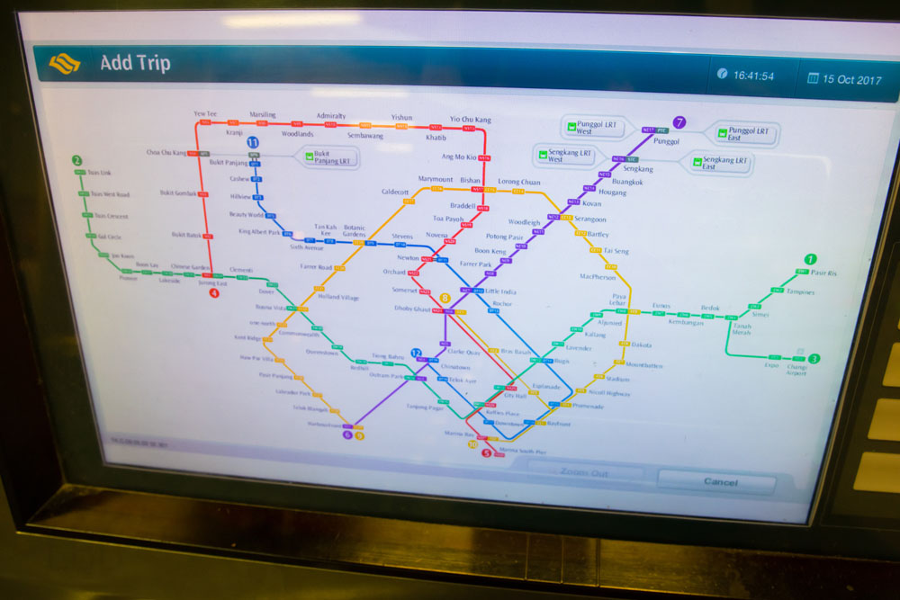 シンガポールの路線図