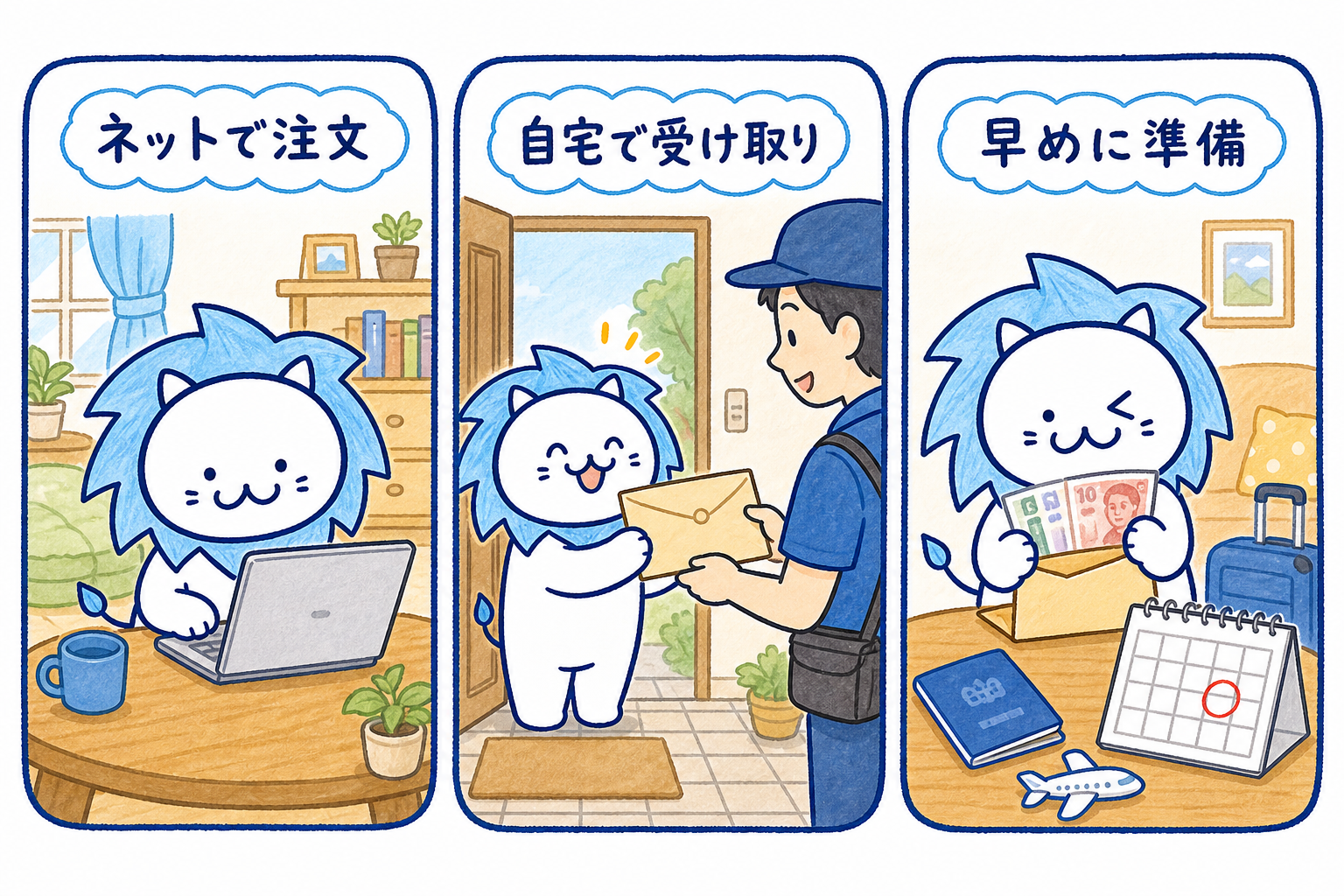 外貨宅配をネットで注文して自宅で受け取る流れ