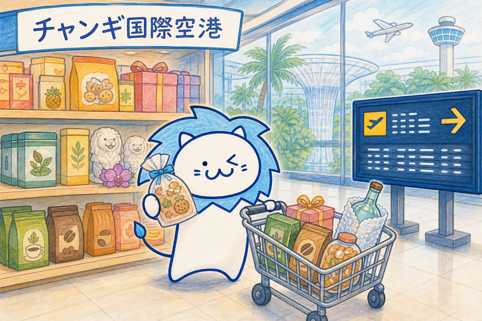 チャンギ国際空港で帰国前にお土産を買い足すポイント