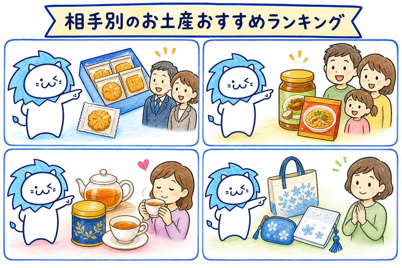 相手別のお土産おすすめランキング