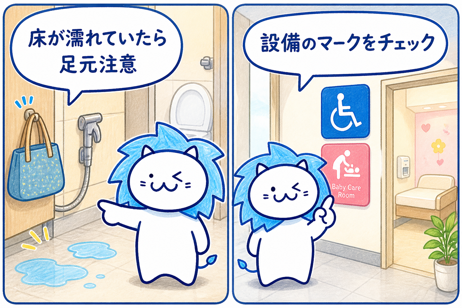 設備と注意点：足元対策とバリアフリー・子連れ設備