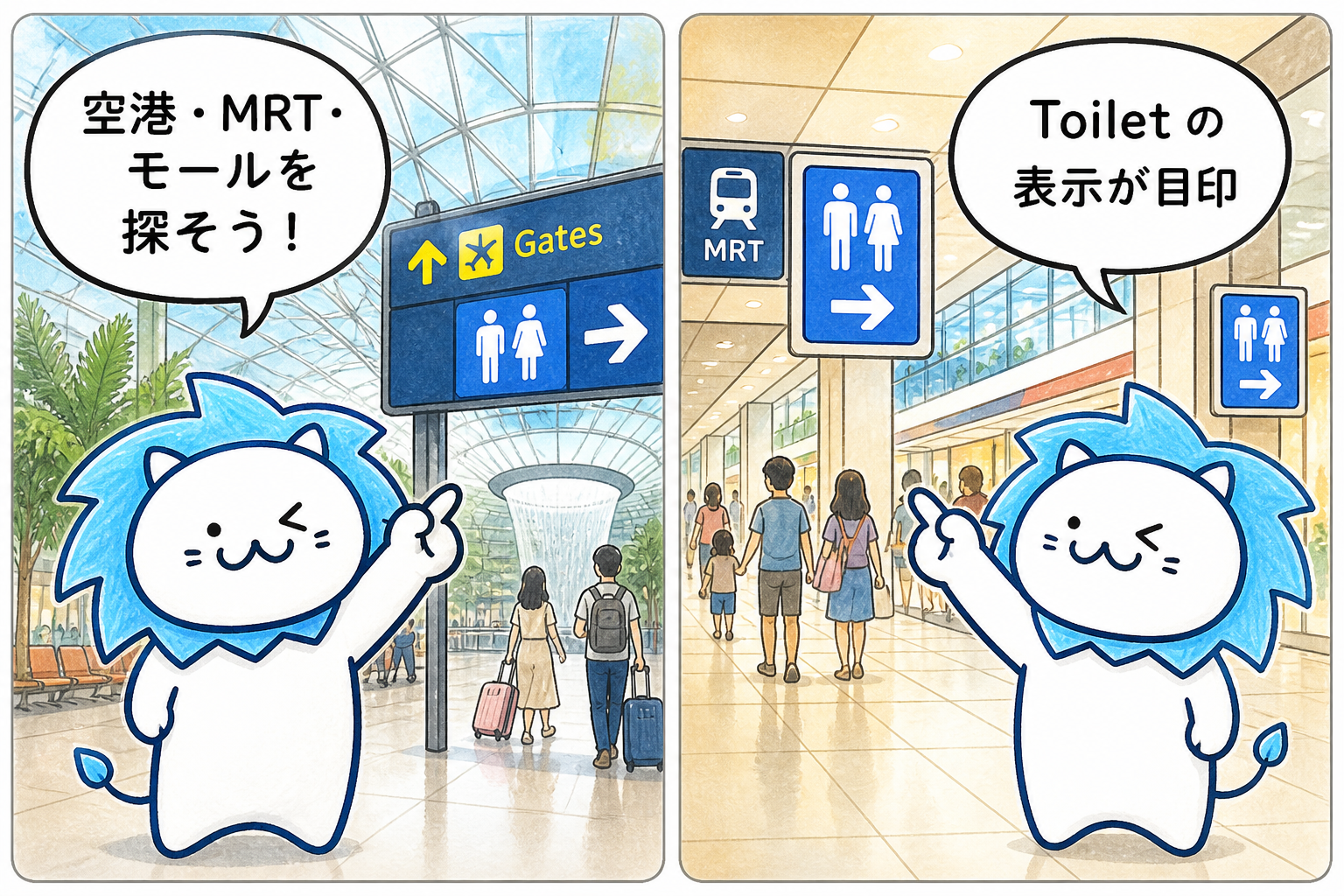 トイレの探し方：空港・MRT・大型商業施設がベスト