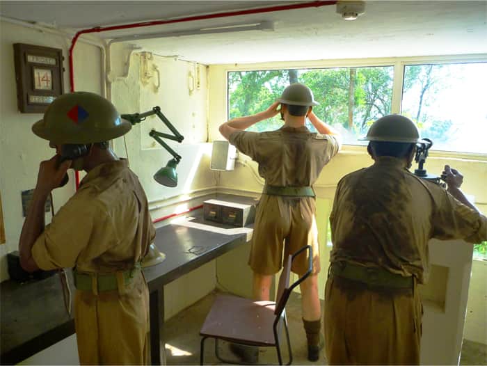 シロソ砦で敵を監視をしているシーンも再現されています。