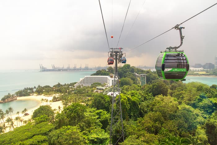 シンガポール・ケーブルカー・セントーサから見える絶景の写真