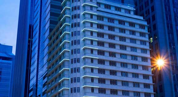 アスコット ラッフルズ プレイス シンガポールの外観。構想オフィス街にあります！