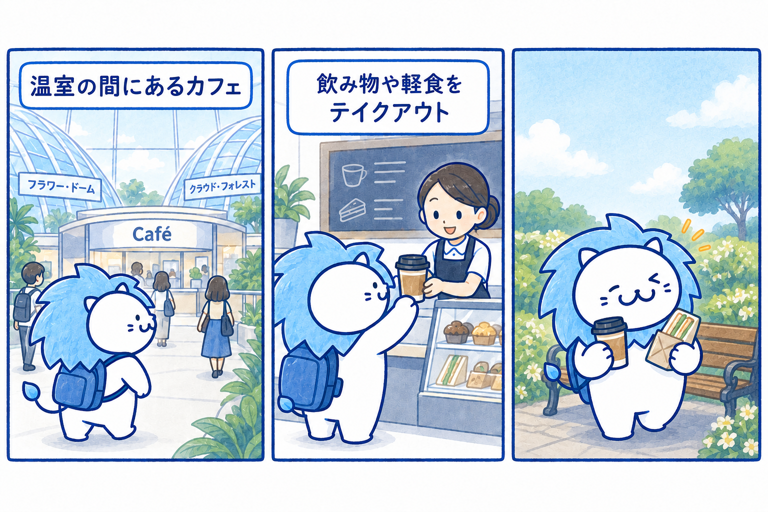 Conservatory Café(コンサバトリー・カフェ)を説明するイラスト