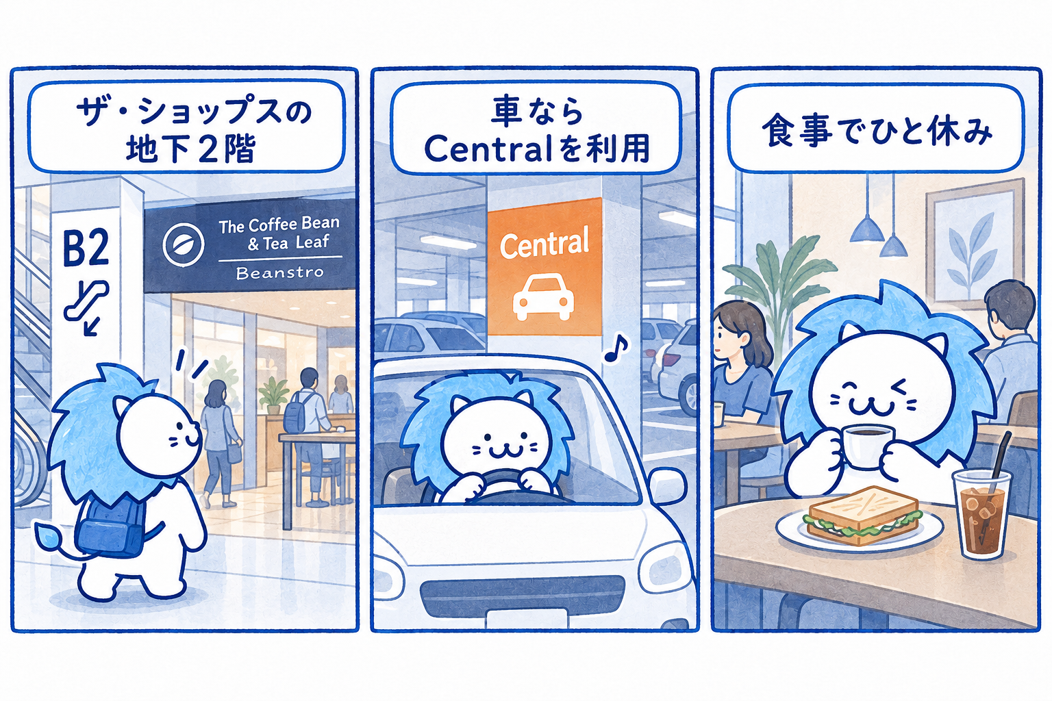 場所・行き方を説明するイラスト